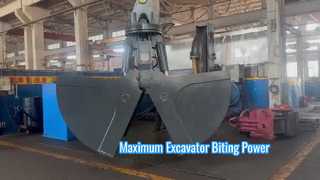 Uji Ambil Clamshell Ekskavator Berputar Hidraulik OUCO 3.5 CBM